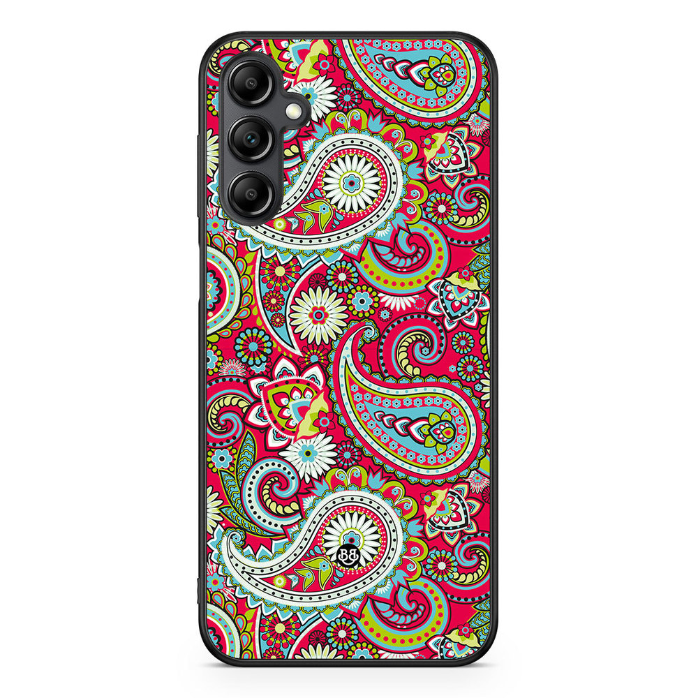 Samsung Galaxy A14 4G/5G Case - Röd Paisley