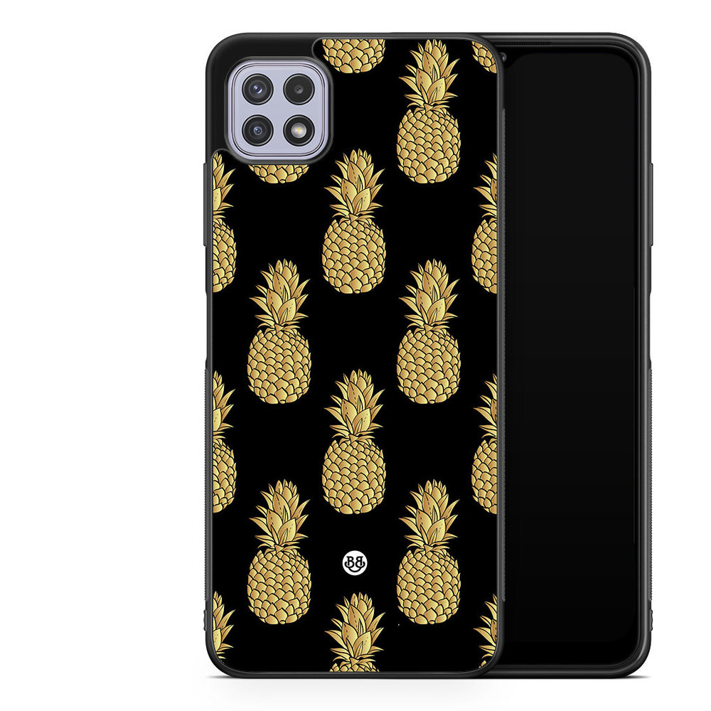 Samsung Galaxy A22 4G Case - Gold Pineapples