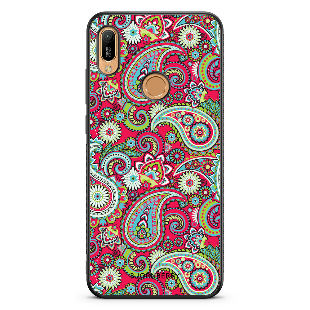 Huawei Y6 2019 Case - Red Paisley