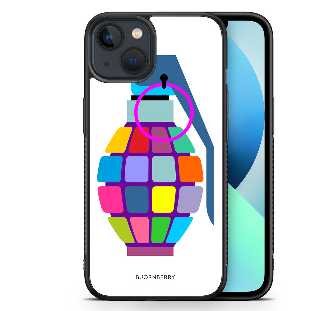 iPhone 13 Mini Case - Color Hand Granade
