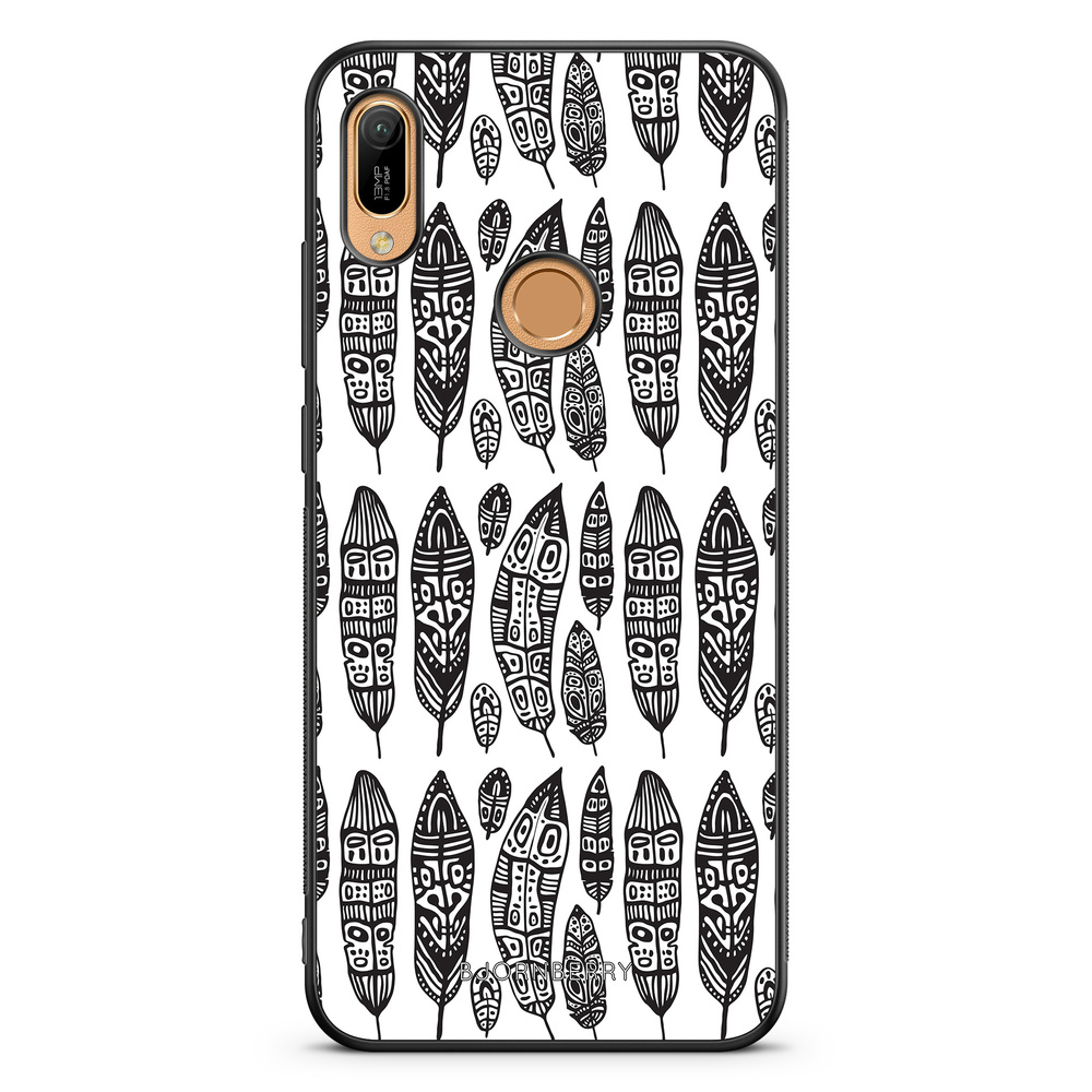 Huawei Y6 2019 Case - Vintage Feathers