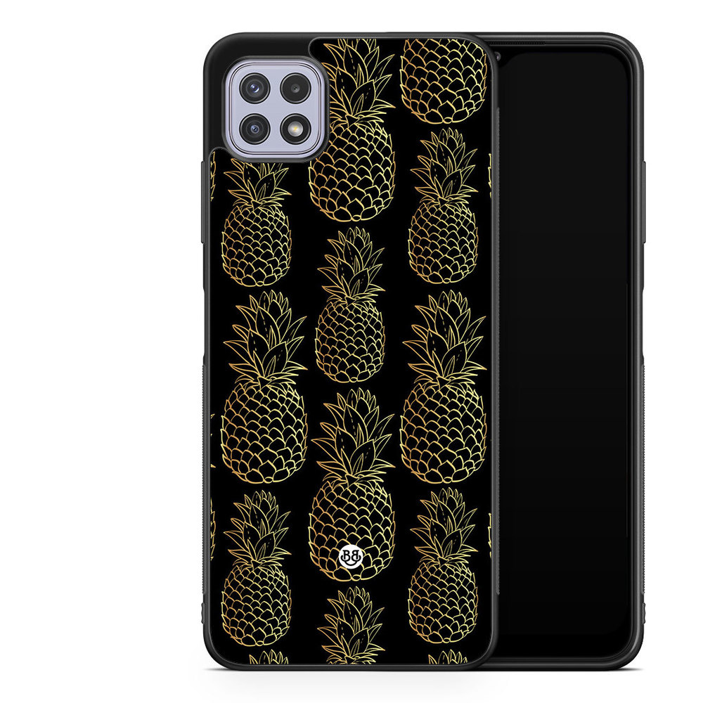 Samsung Galaxy A22 4G Case - Gold Pineapples