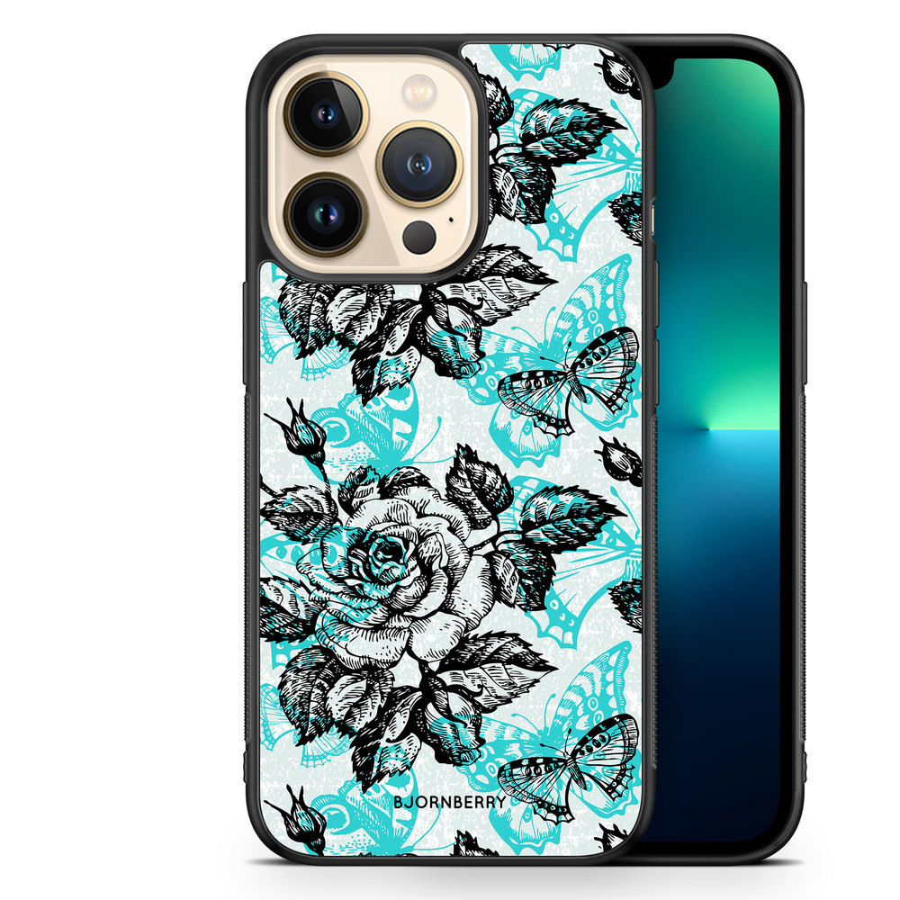 iPhone 13 Pro Case - Roses & Butterflies