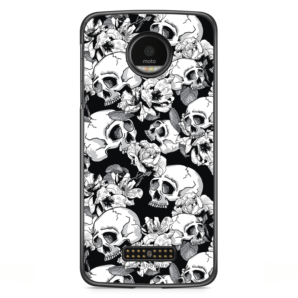 Moto Z2 Play Case - Skull & Roses