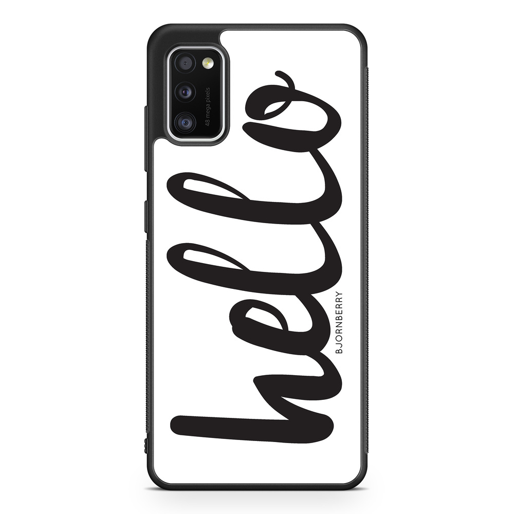 Samsung Galaxy A41 Case - Hello Black