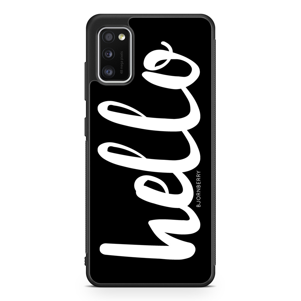 Samsung Galaxy A41 Case - Hello White
