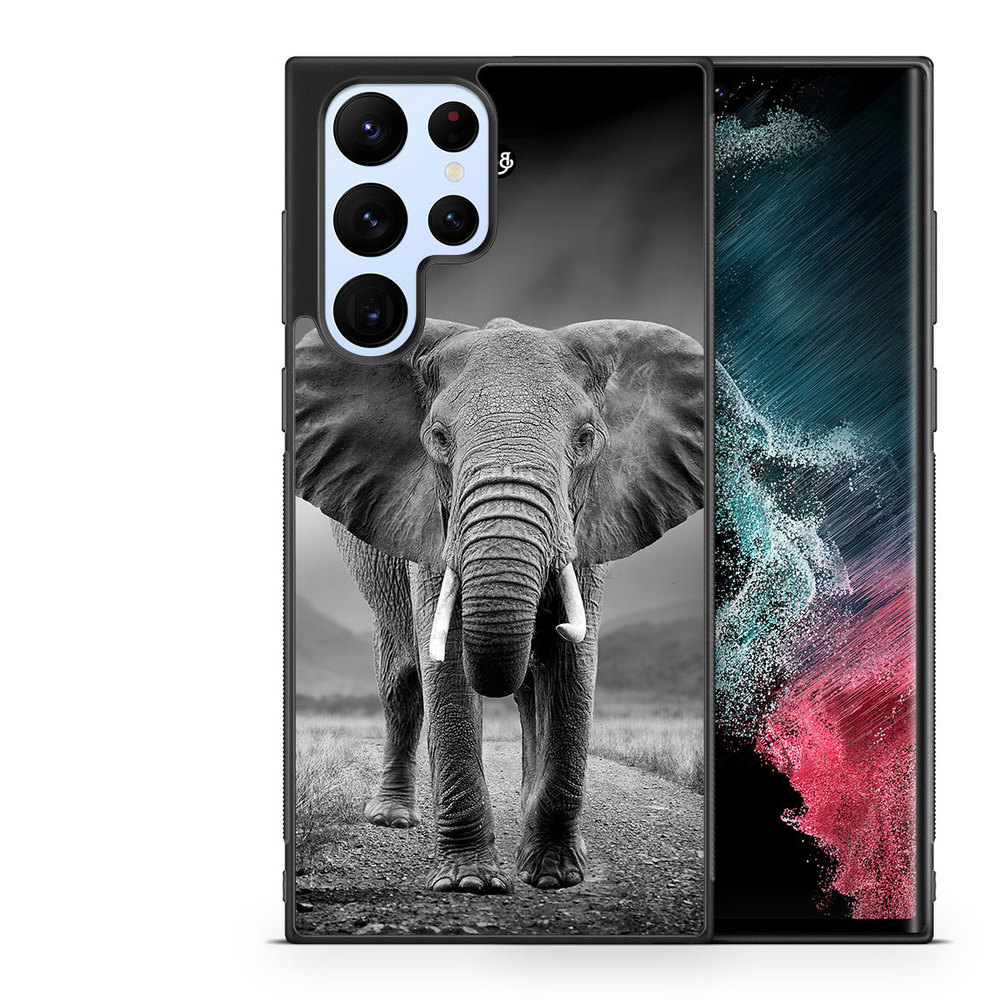 Samsung Galaxy S23 Ultra 5G Case - Black/white Elephant