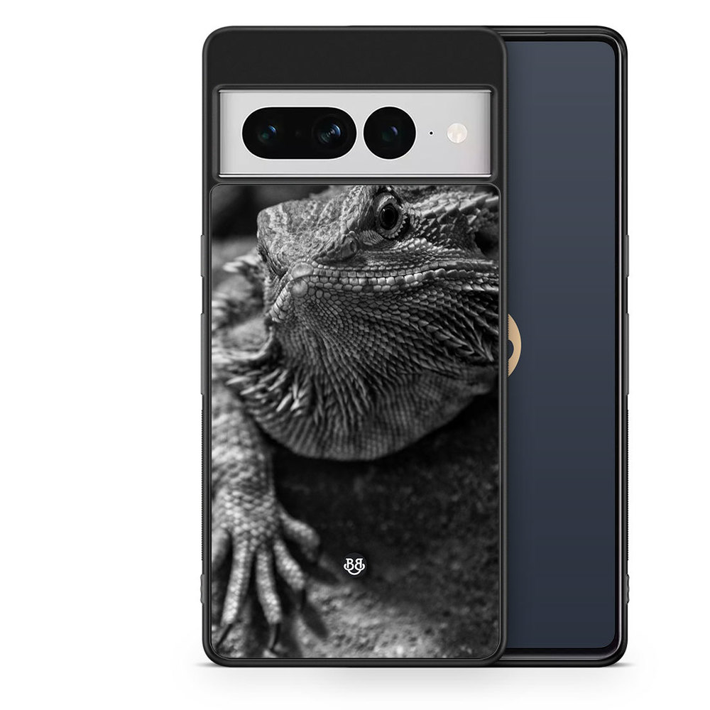 Google Pixel 7 Pro Case - Black/White Lizard