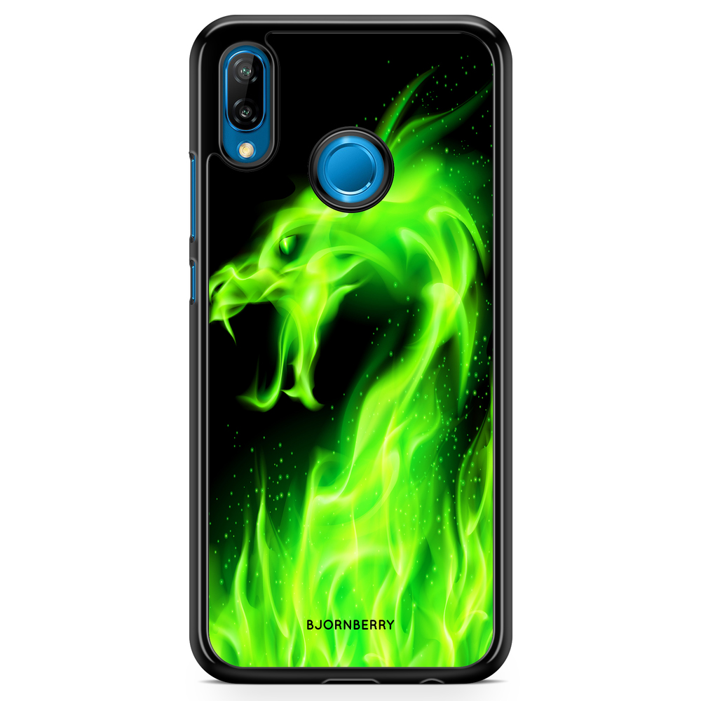 Huawei P20 Lite Case - Green Flames Dragon