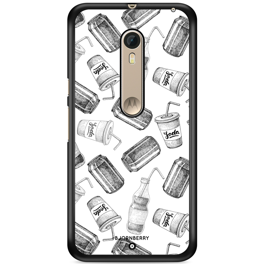 Moto X Style Case - Soda Black & White