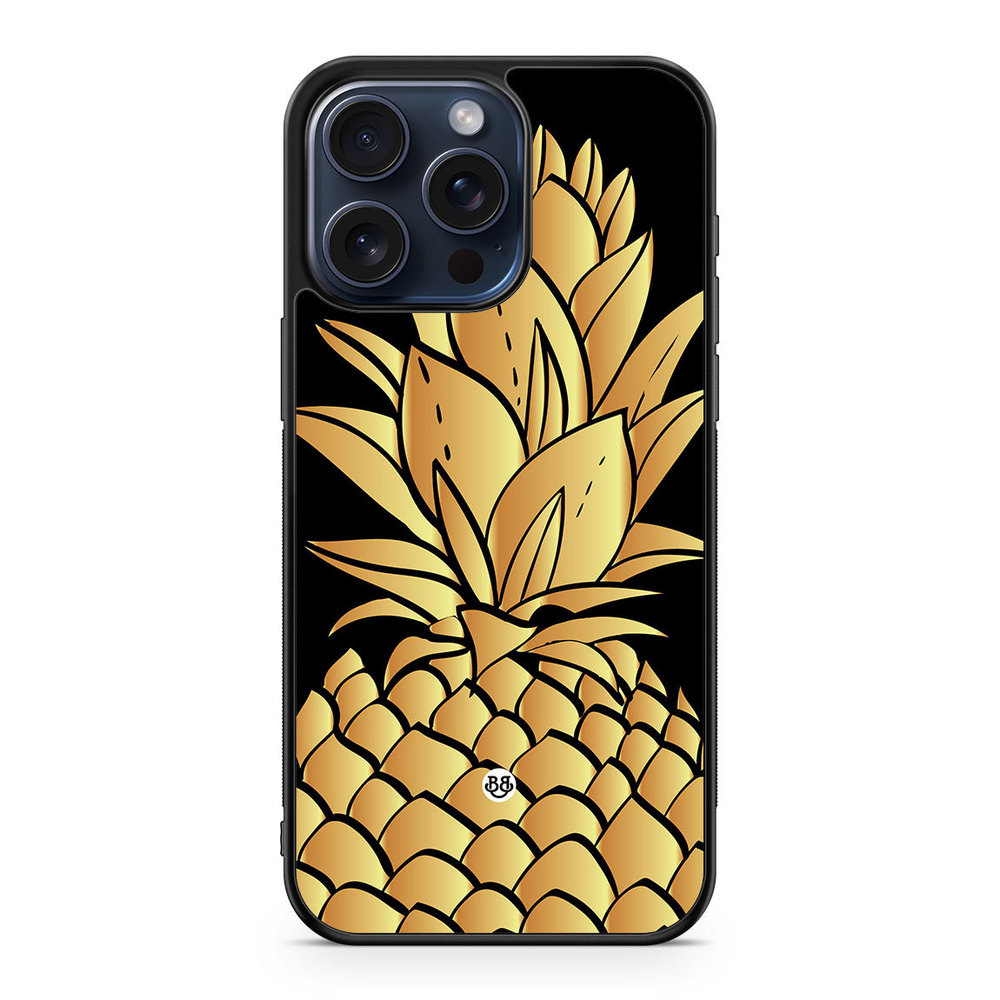iPhone 15 Pro Max Case - Gold Pineapple