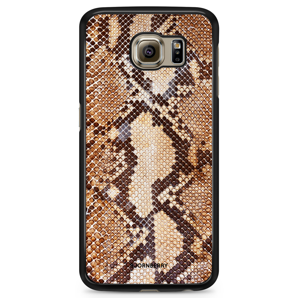 Samsung Galaxy S6 Edge Case - Snakeskin Brown
