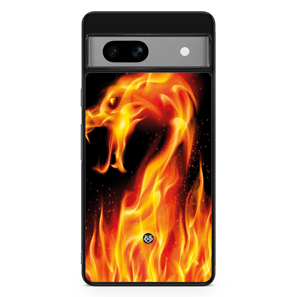 Google Pixel 7a Case - Flames Dragon