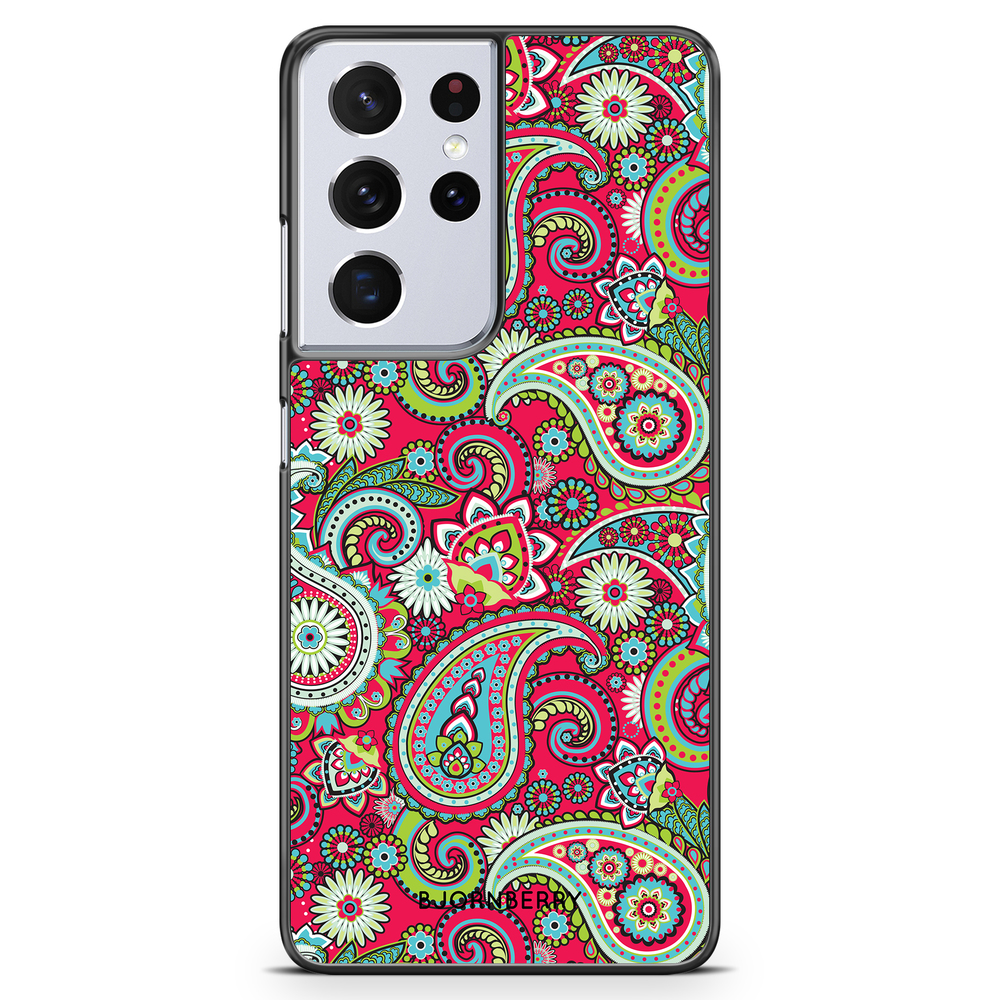 Samsung Galaxy S21 Ultra Case - Red Paisley