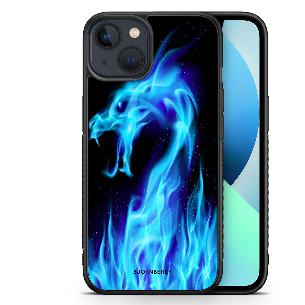 iPhone 13 Mini Case - Blue Flames Dragon