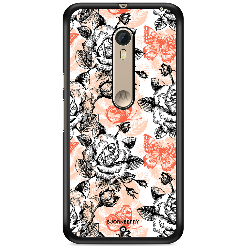 Moto X Style Case - Roses & Butterflies