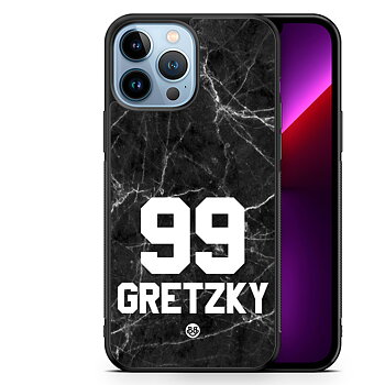 iPhone 13 Pro Max Custom Skal - Svart Marmor Nummer