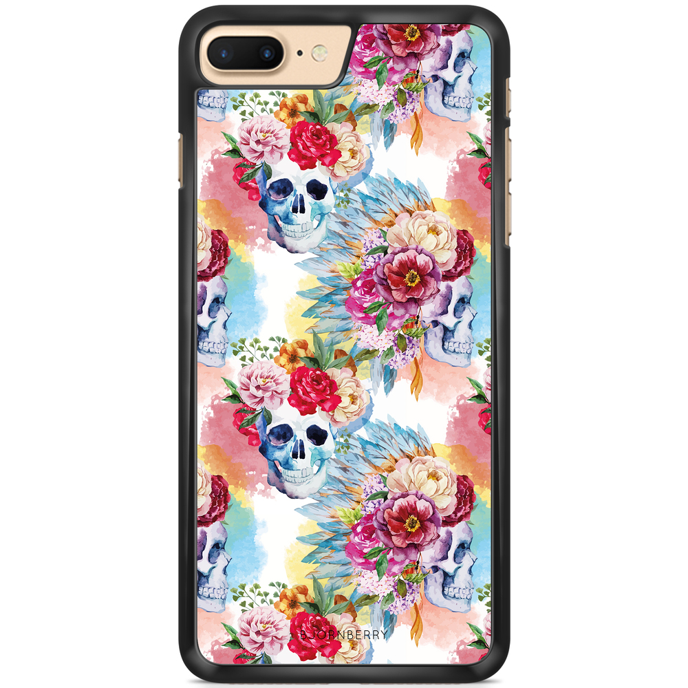 iPhone 7 Plus Case - Skulls And Flowers