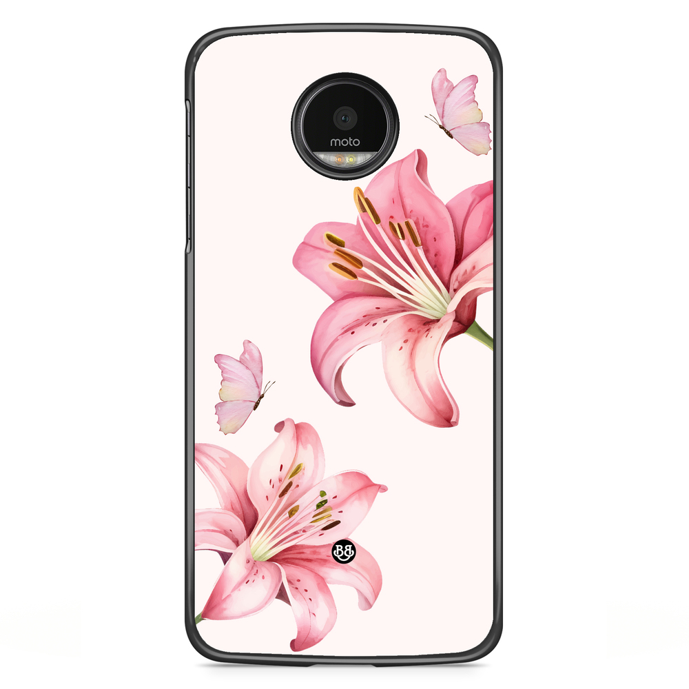 Motorola Moto G5S Plus Case - WILD BLOOM - Pink Lily