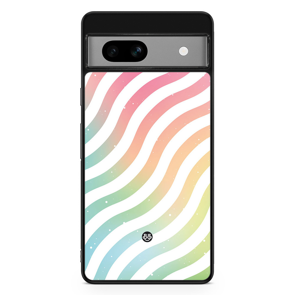 Google Pixel 7a Case - Wavy Rainbow