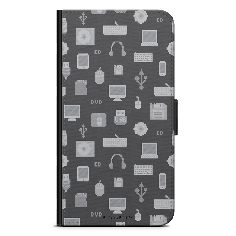 Samsung Galaxy S4 Mini Wallet Case - Pixel Art Computer