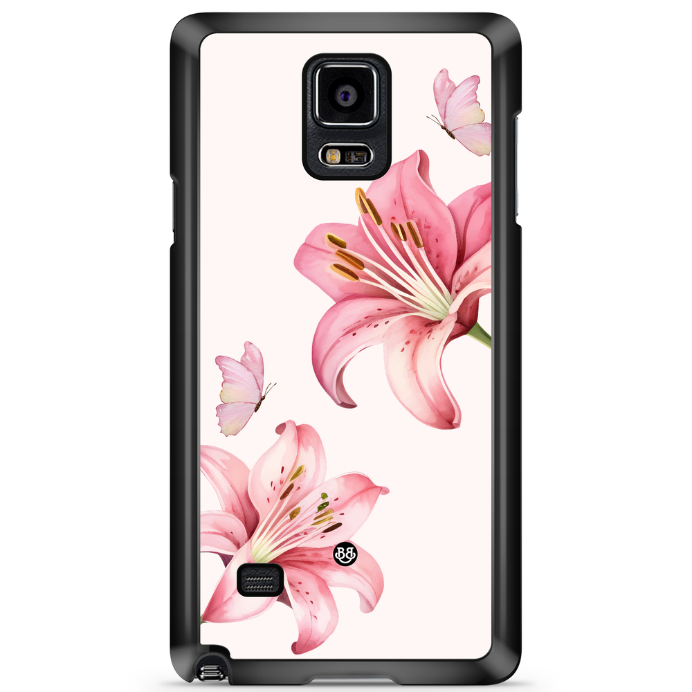 Samsung Galaxy Note 4 Case - WILD BLOOM - Pink Lily