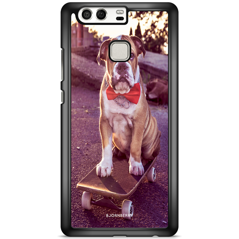 Huawei P9 Case - Bulldog skateboard