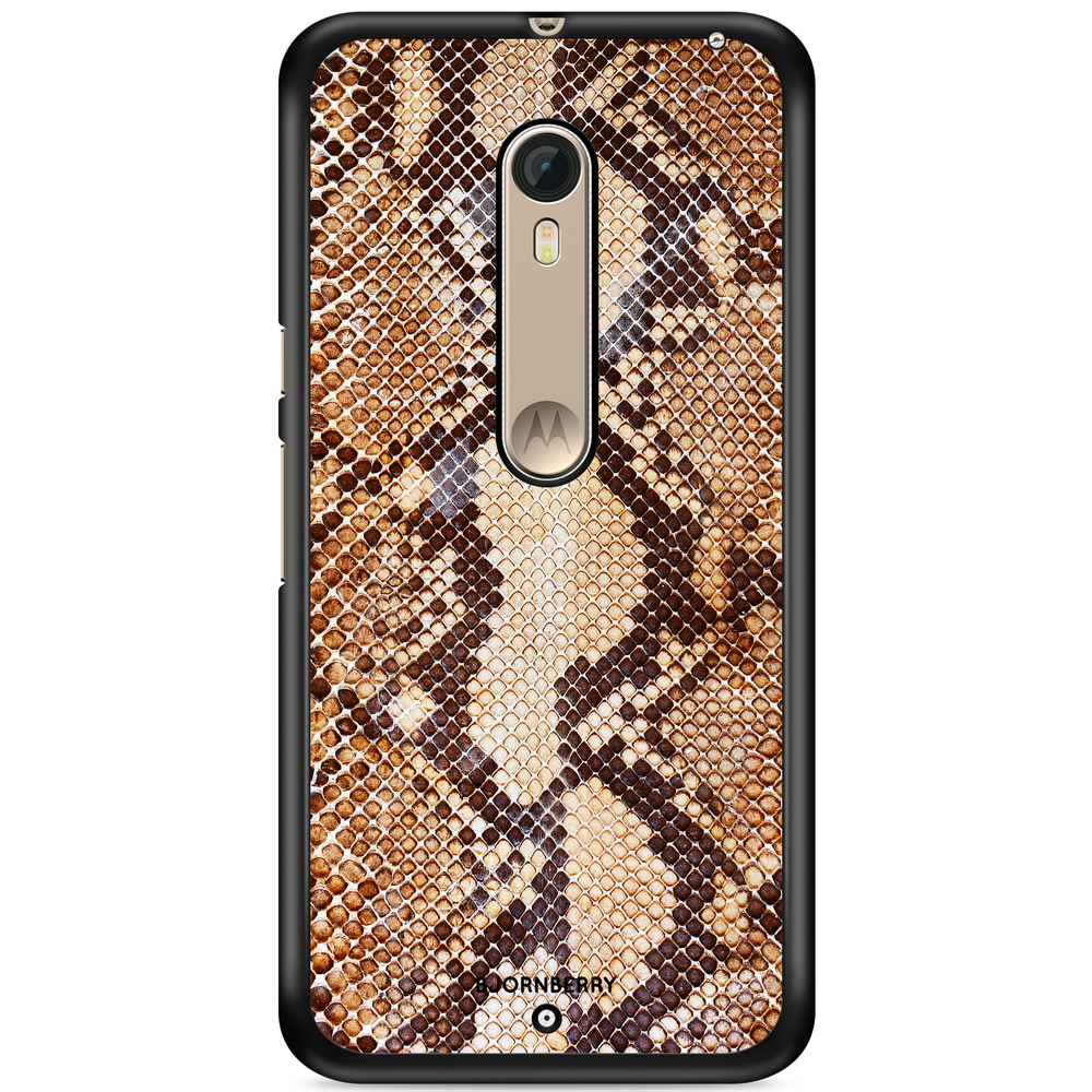 Moto X Style Case - Snakeskin Brown