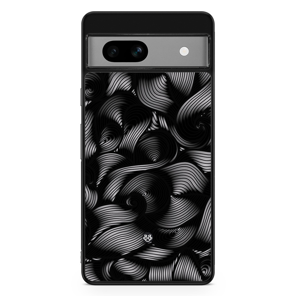 Google Pixel 7a Case - Black Waves