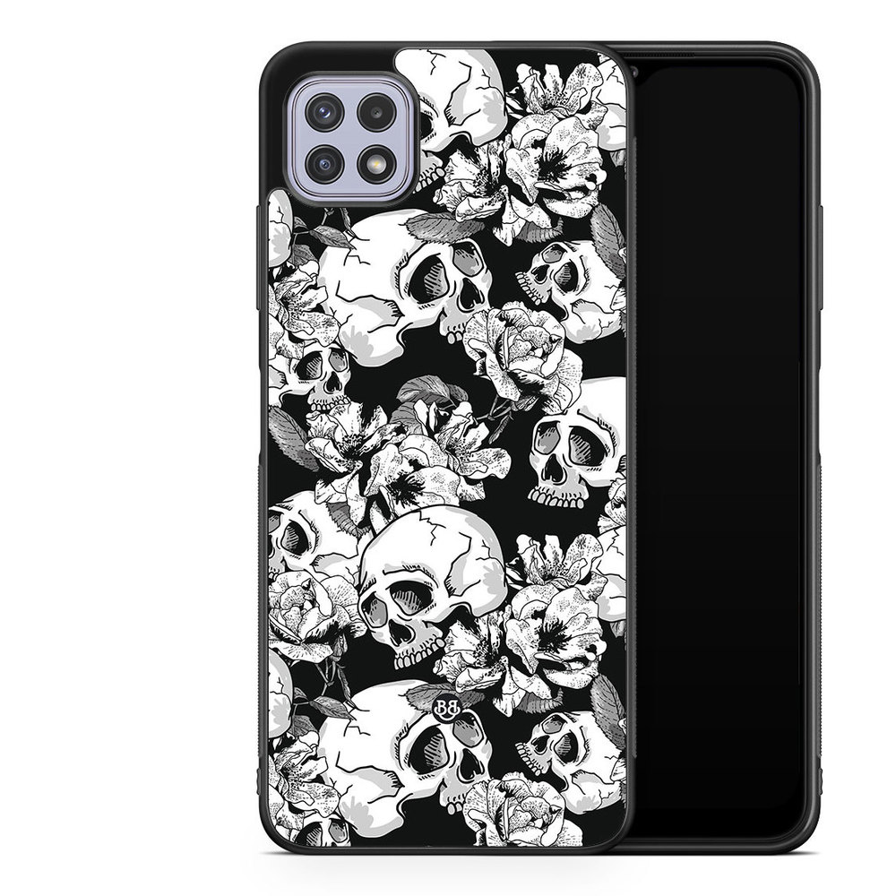 Samsung Galaxy A22 4G Case - Skull & Roses