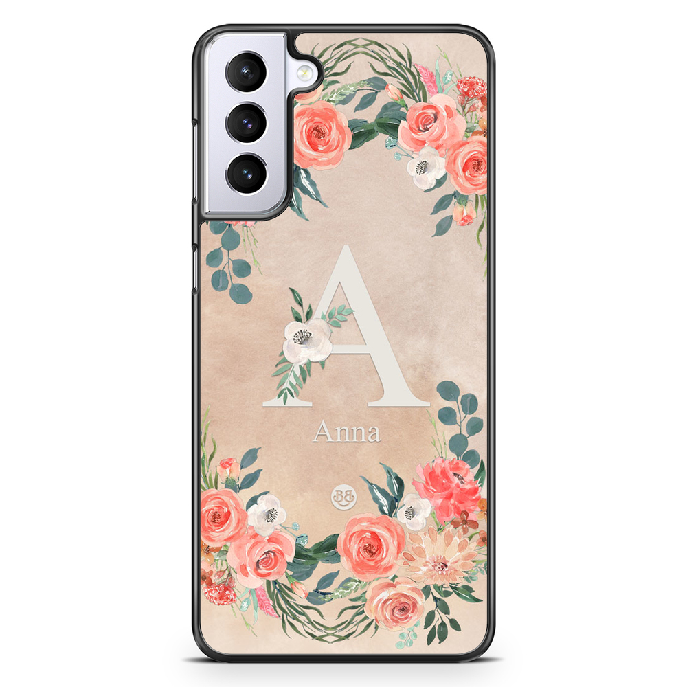 Samsung Galaxy S21 Plus Custom Case - Monogram Sand