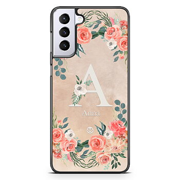 Samsung Galaxy S21 Plus Custom Skal - Monogram Sand