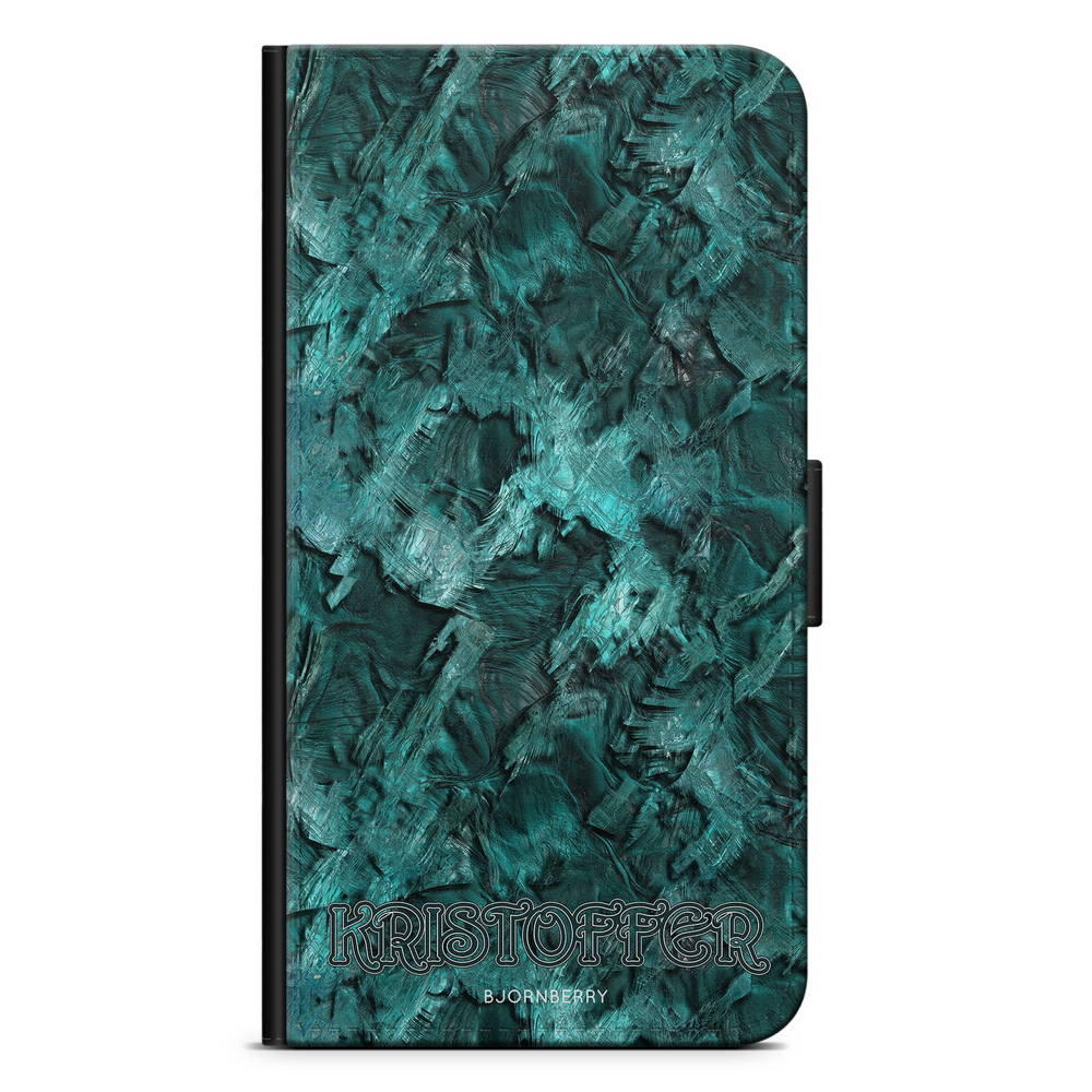 Samsung Galaxy S8 Plus Wallet Case Custom - Green Name