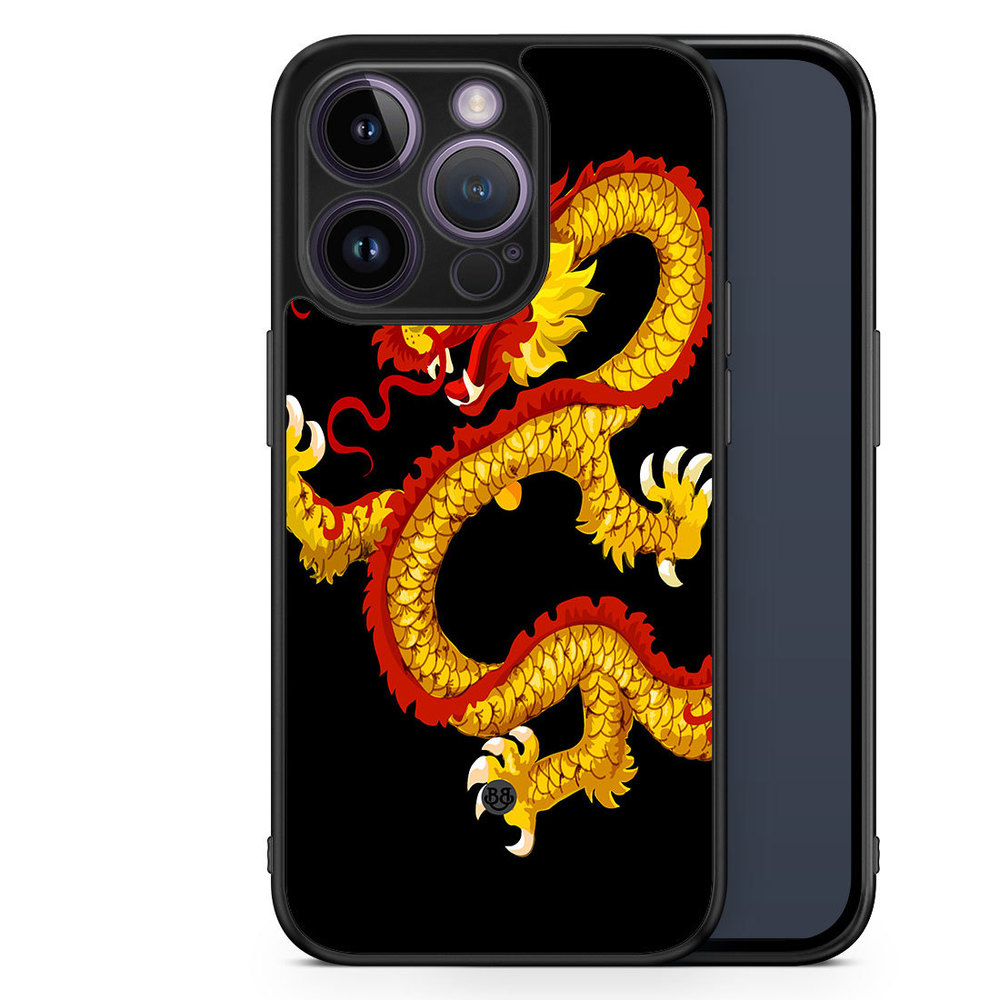iPhone 14 Pro Case - Yellow Dragon