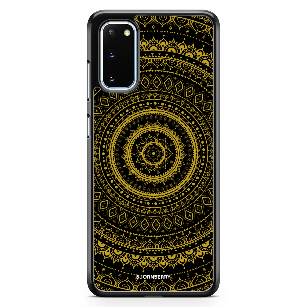 Samsung Galaxy S20 Case - Black Gold Mandala