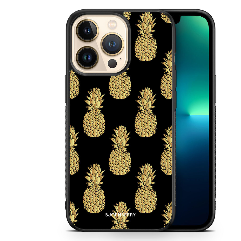 iPhone 13 Pro Case - Gold Pineapples
