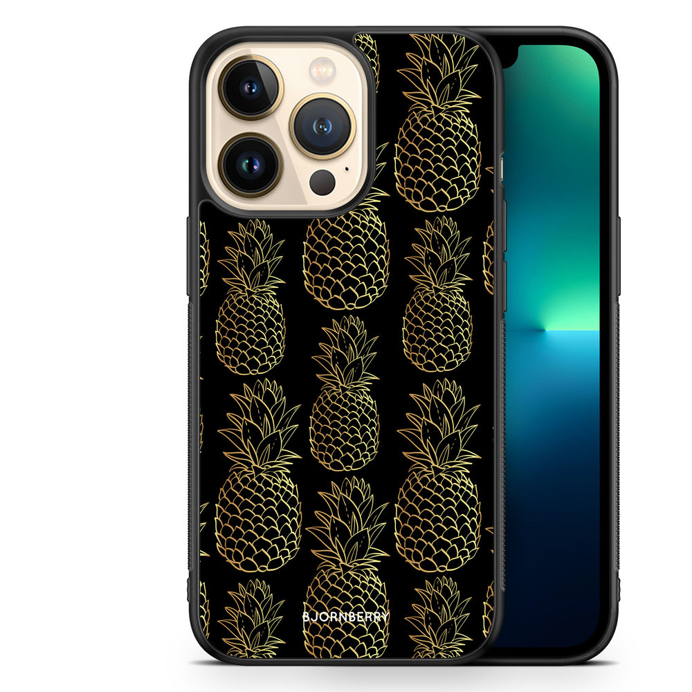 iPhone 13 Pro Case - Gold Pineapples