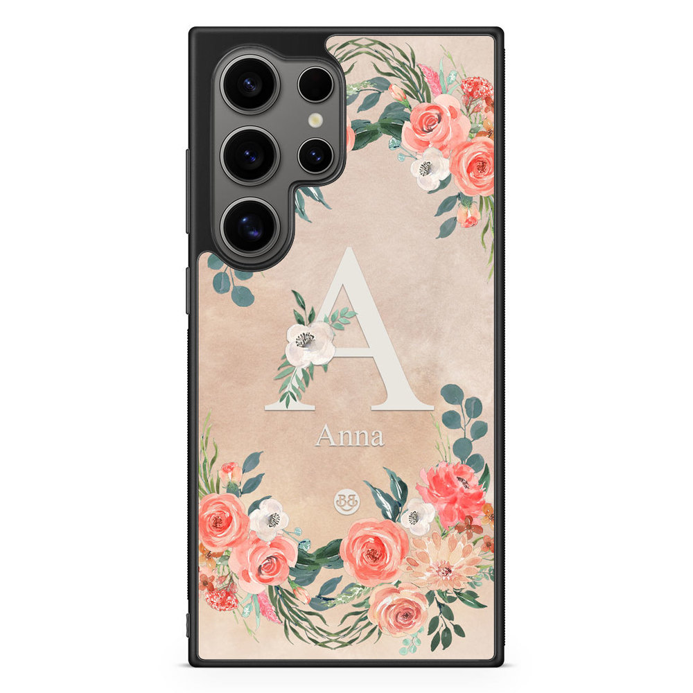 Samsung Galaxy S24 Ultra Custom Skal - Monogram Sand