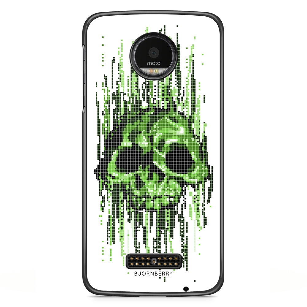 Moto Z2 Play Case - Data Virus Skull