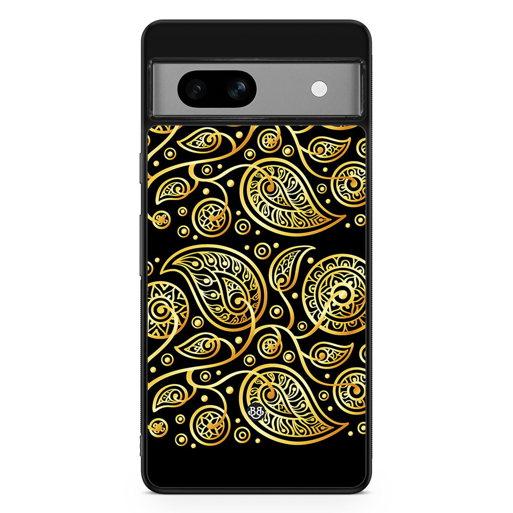 Google Pixel 7a Case - Gold Flowers