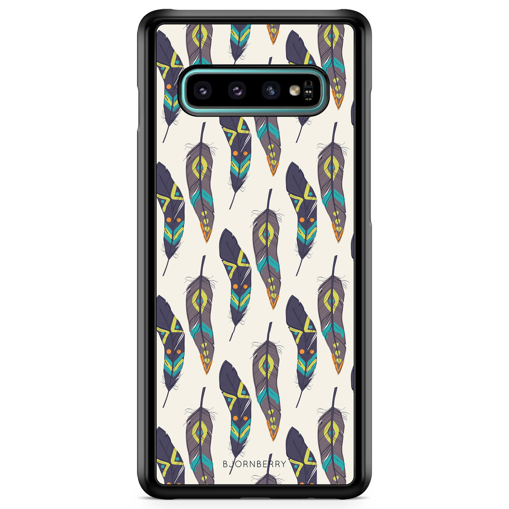 Samsung Galaxy S10 Plus Case - Ethnic Feathers