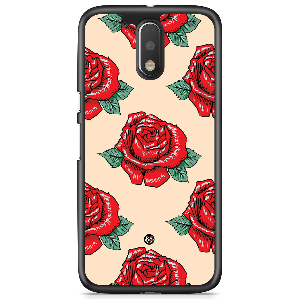 Moto G4/G4 Plus Case - Rose Pattern