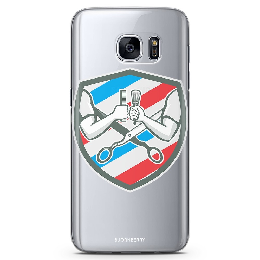 Samsung Galaxy S7 TPU Case - Barber Logo