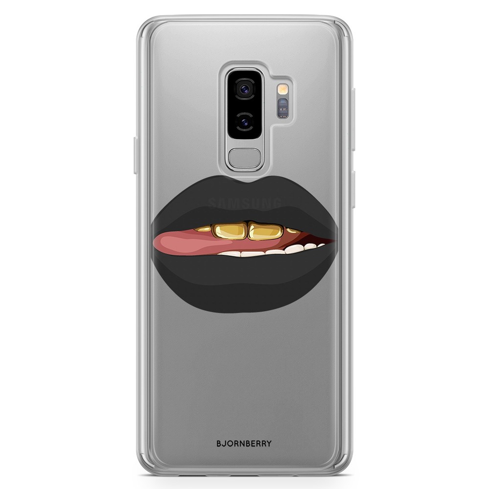 Samsung Galaxy S9 Plus Fashion Case - Lips Gold