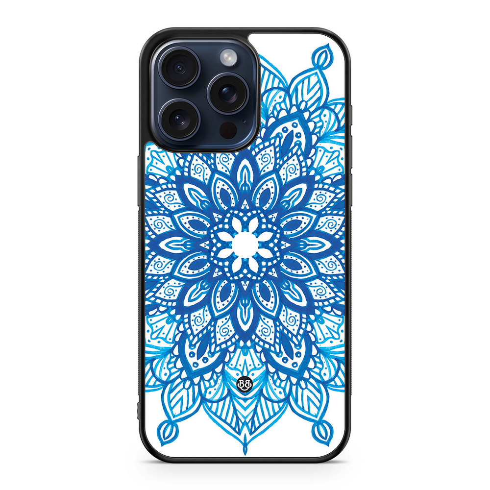 iPhone 15 Pro Max Case - Blue Mandala - BJORNBERRY