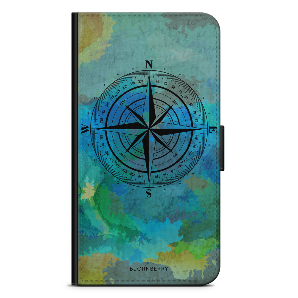 Samsung Galaxy S4 Mini Wallet Case - Compass Background