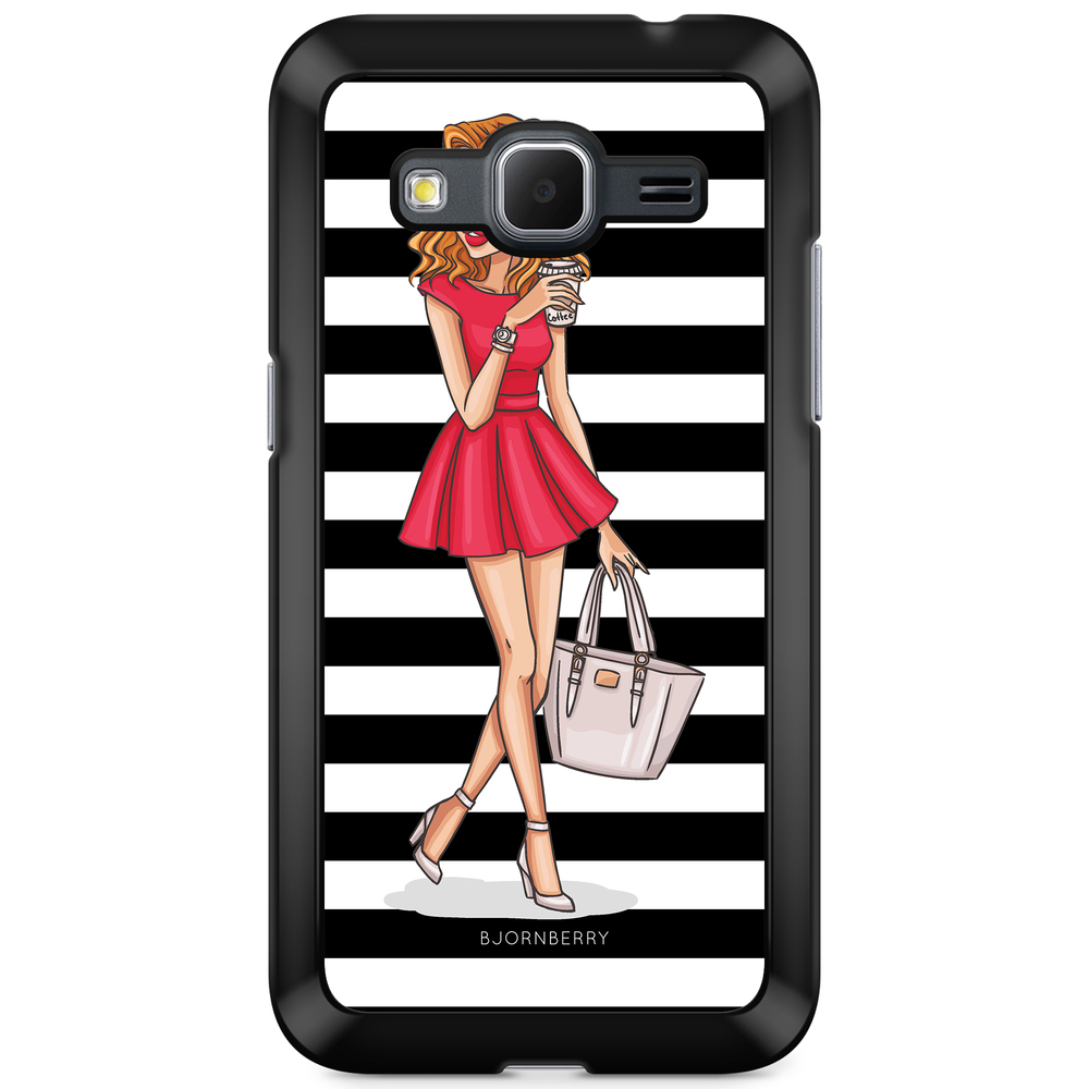 Samsung Galaxy Core Prime Case - Fashion Girl Red