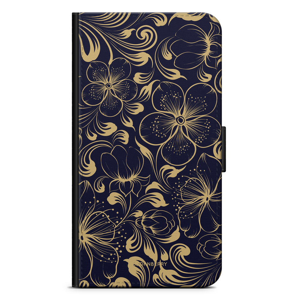 Xiaomi Mi 11 Plånboksfodral - Mörkblå Blommor