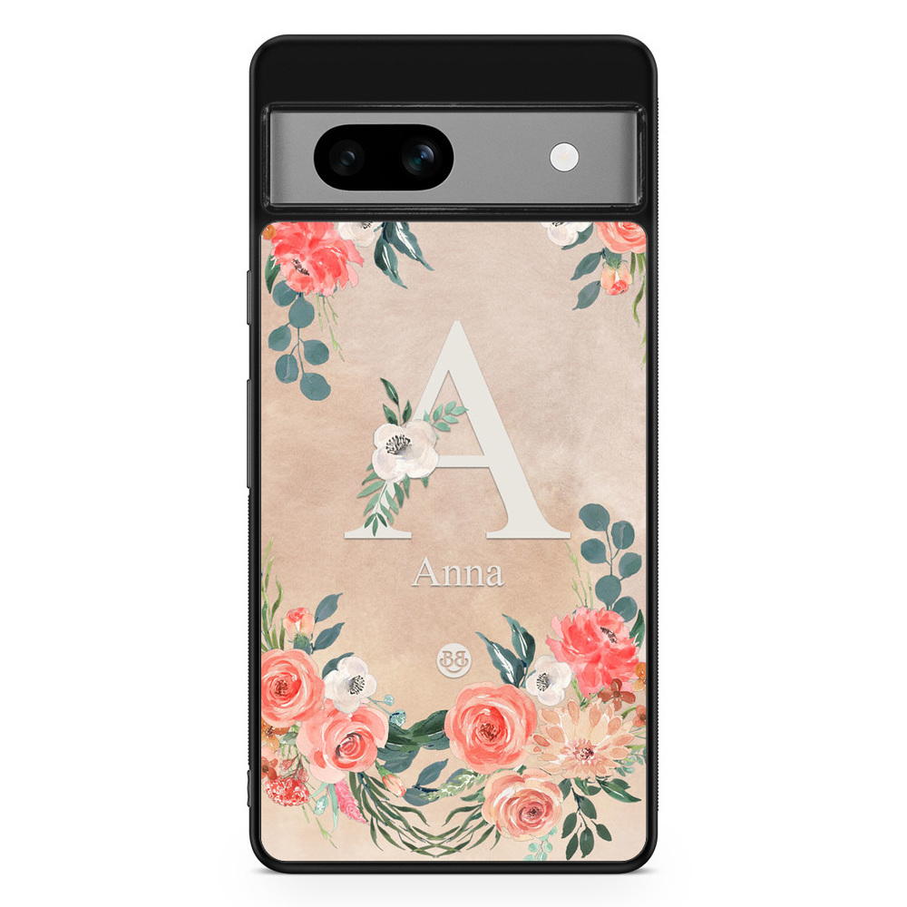 Google Pixel 7a Custom Case - Monogram Sand