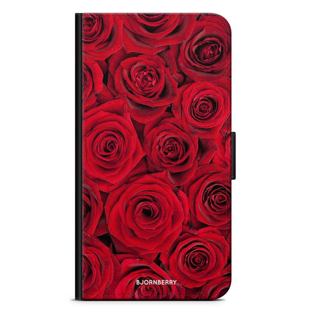 Huawei P20 Wallet Case - Red Roses